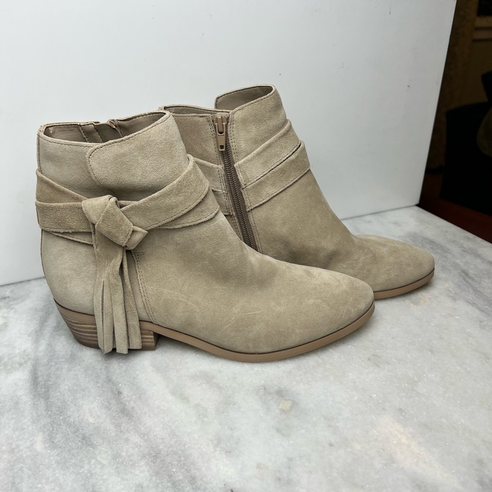 Guess Taupe Suede Ankle Booties - Picture 3 of 14